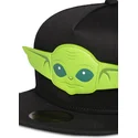 cepur-plakana-melns-snapback-berniem-baby-yoda-the-mandalorian-no-difuzed