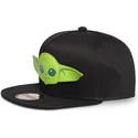 cepur-plakana-melns-snapback-berniem-baby-yoda-the-mandalorian-no-difuzed