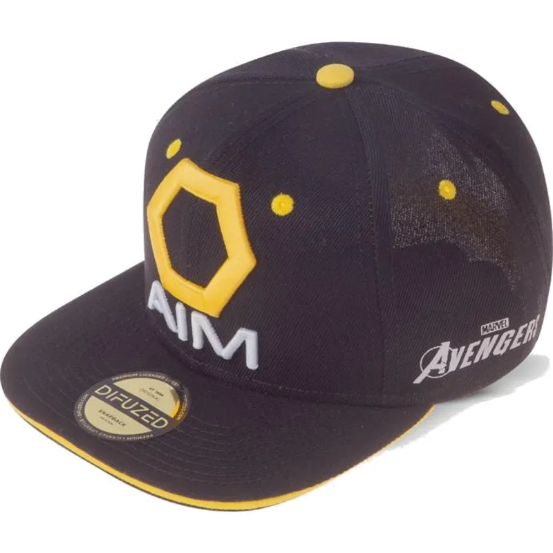 cepur-plakana-melns-snapback-aim-avengers-no-difuzed cepur-plakana-melns-snapback-aim-avengers-no-difuzed