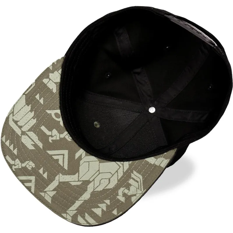 grune-und-schwarze-snapback-flatcap-forbidden-west-horizon-von-difuzed