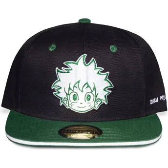 Gorra plana negra y verde snapback Izuku Midoriya My Hero Academia de Difuzed