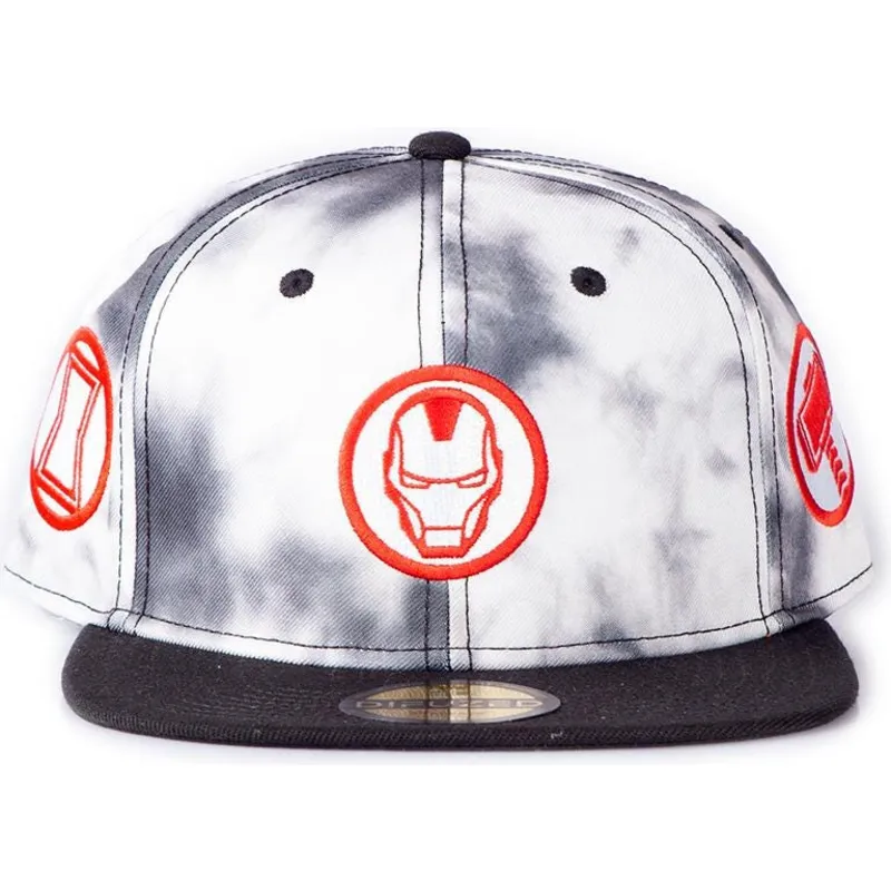 cepur-plakana-balts-snapback-tye-dye-badge-no-difuzed cepur-plakana-balts-snapback-tye-dye-badge-no-difuzed
