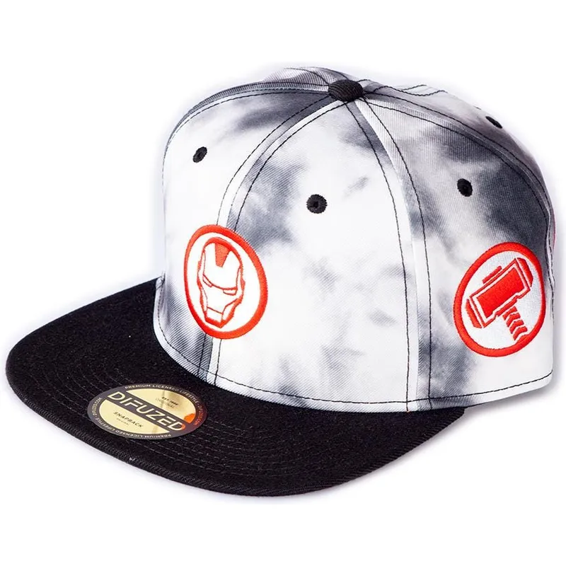 cepur-plakana-balts-snapback-tye-dye-badge-no-difuzed cepur-plakana-balts-snapback-tye-dye-badge-no-difuzed