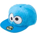 blaue-snapback-kappe-mit-flachem-schirm-cookie-monster-fur-sesamstrasse-von-difuzed