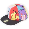czapka-z-plaskim-daszkiem-wielokolorowa-snapback-pikachu-squirtle-gengar-psyduck-jigglypuff-multi-pop-art-pokemon-od-difuzed