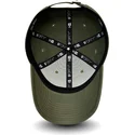 verstellbare-grune-curved-cap-mit-orangem-logo-9forty-league-essential-der-new-york-yankees-mlb-von-new-era