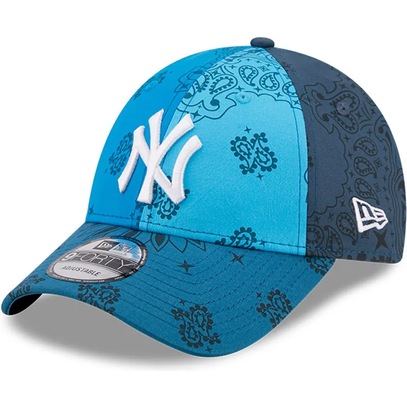 cepur-izliekta-zils-regulejams-9forty-paisley-print-no-new-york-yankees-mlb-no-new-era
