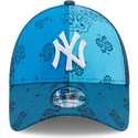 new-era-new-york-yankees-mlb-9forty-paisley-print-verstellbare-blaue-kappe