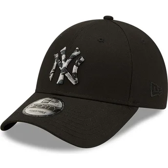 cepur-izliekta-melns-regulejams-9forty-camo-infill-no-new-york-yankees-mlb-no-new-era