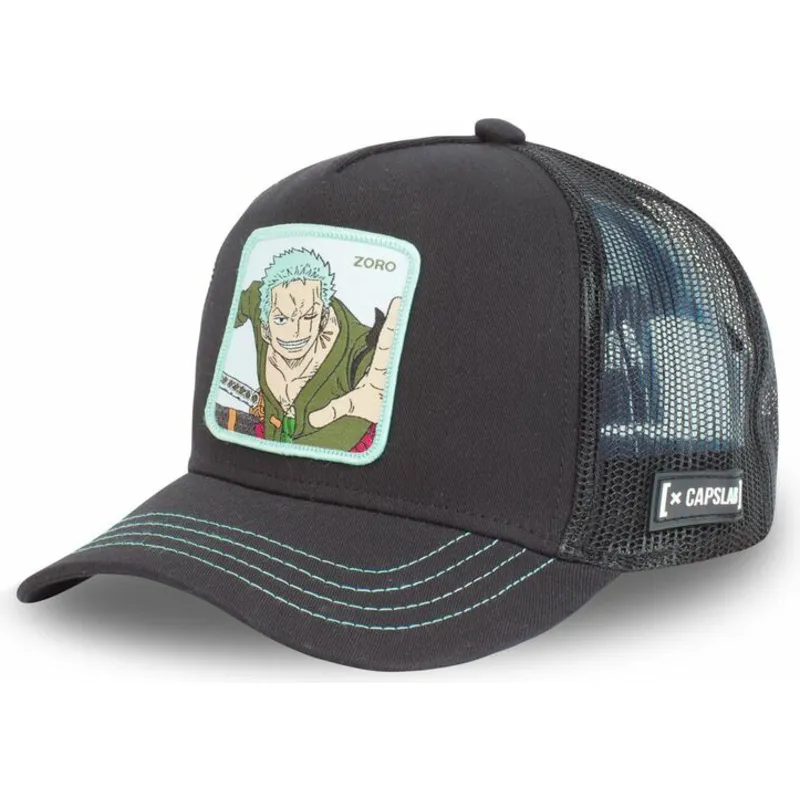 cepur-izliekta-truckeris-melns-snapback-zor2-roronoa-zoro-one-piece-no-capslab