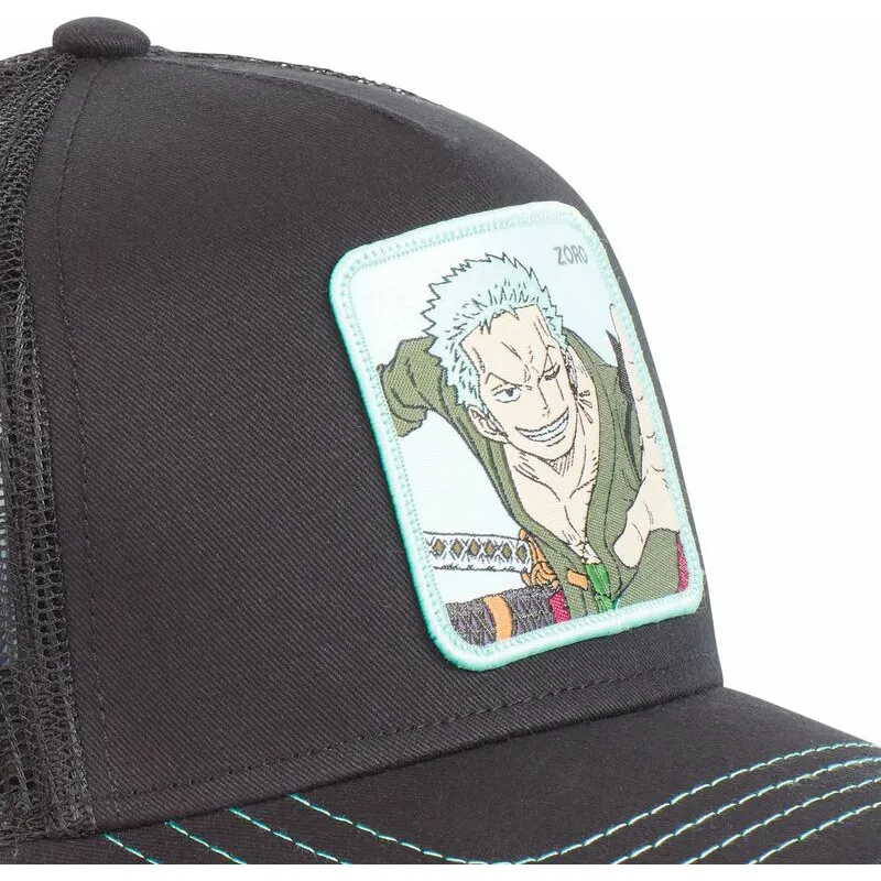 cepur-izliekta-truckeris-melns-snapback-zor2-roronoa-zoro-one-piece-no-capslab