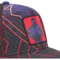 capslab-marvel-comics-black-panther-pan1-wakanda-forever-marineblaue-und-rote-trucker-kappe