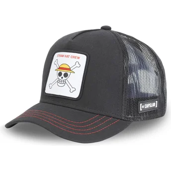 Cepur izliekta šoferis melns snapback Straw Hat Pirates SKU2 One Piece Salmu cepuru pirāti One Piece no Capslab