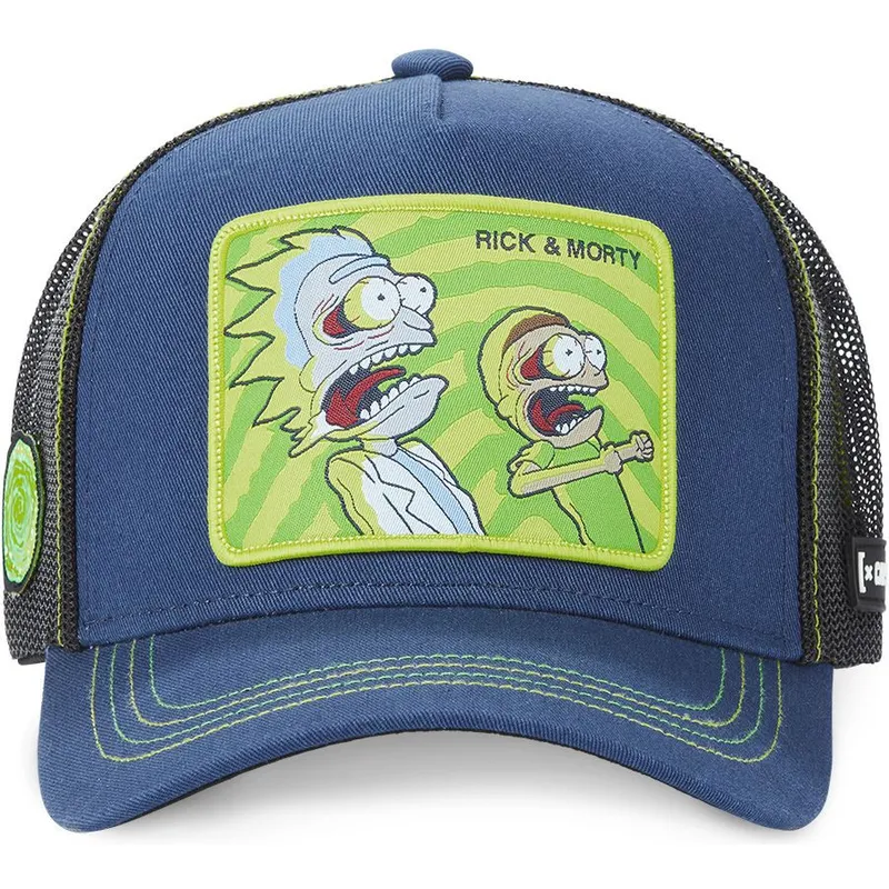 cepur-izliekta-truckeris-tumsi-zils-snapback-psy1-rick-un-morty-riks-un-mortijs-no-capslab