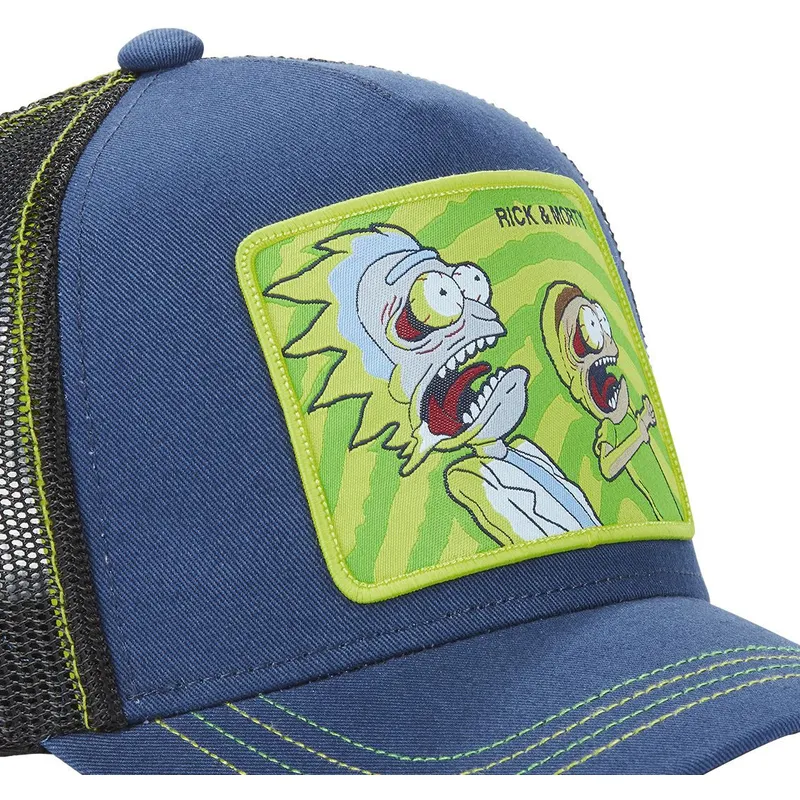 cepur-izliekta-truckeris-tumsi-zils-snapback-psy1-rick-un-morty-riks-un-mortijs-no-capslab