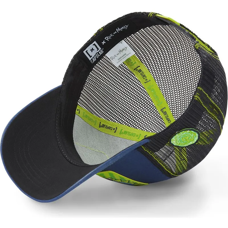 cepur-izliekta-truckeris-tumsi-zils-snapback-psy1-rick-un-morty-riks-un-mortijs-no-capslab