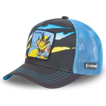 Capslab Wolverine WOL1 Marvel Comics Black and Blue Trucker Hat