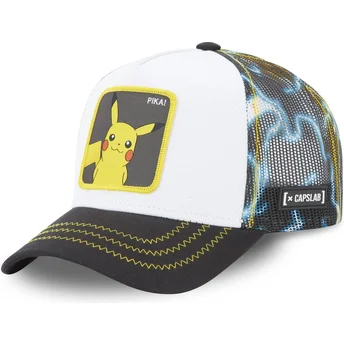 Capslab Pokémon Pikachu ELE2 Schwarz-Weiß Trucker Cap