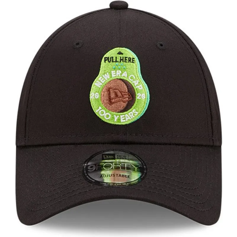 cepur-izliekta-melns-regulejams-aguacate-9forty-food-icon-no-new-era