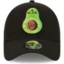 new-era-a-frame-food-icon-avocado-schwarze-trucker-kappe