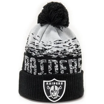 Gorro negro con pompón Sport Cuff de Las Vegas Raiders NFL de New Era