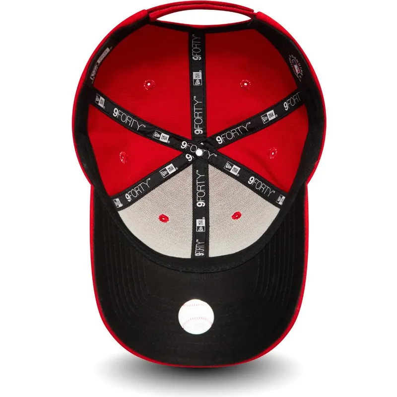 rote-verstellbare-gebogene-9forty-the-league-kappe-der-st-louis-cardinals-mlb-von-new-era
