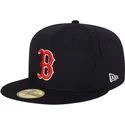 marineblaue-anliegende-59fifty-ac-perf-flat-cap-der-boston-red-sox-mlb-von-new-era