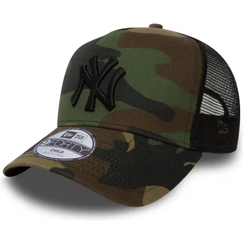 cepur-izliekta-truckeris-maskesanas-snapback-berniem-a-frame-clean-no-new-york-yankees-mlb-no-new-era