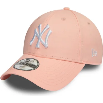 Cepur izliekta rozā regulējama lente bērniem 9FORTY League Essential no New York Yankees MLB no New Era