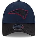 marineblaue-und-schwarze-snapback-kappe-9forty-stretch-snap-sideline-road-der-new-england-patriots-nfl-von-new-era