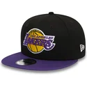 gorra-plana-negra-y-violeta-snapback-9fifty-de-los-angeles-lakers-nba-de-new-era