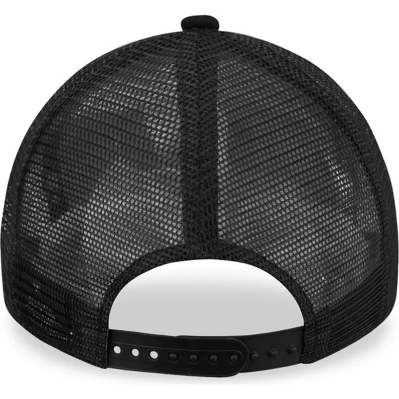 svart-trucker-keps-med-svart-logotyp-9forty-a-frame-fran-los-angeles-dodgers-mlb-av-new-era