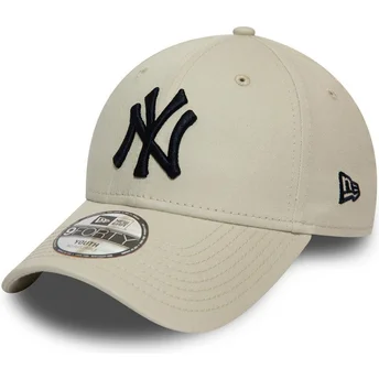 Cepur izliekta bēšs regulējama lente bērniem 9FORTY League Essential no New York Yankees MLB no New Era