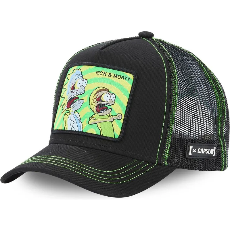 cepur-izliekta-truckeris-melns-snapback-psy2-rick-un-morty-riks-un-mortijs-no-capslab
