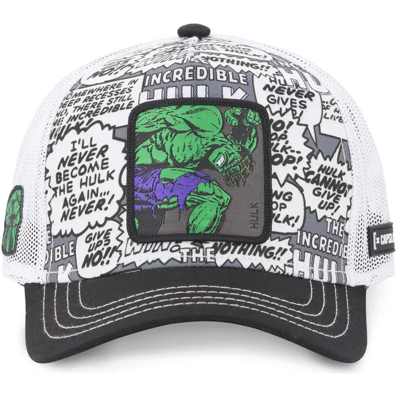cepur-izliekta-truckeris-balts-snapback-hul1-hulk-marvel-comics-no-capslab