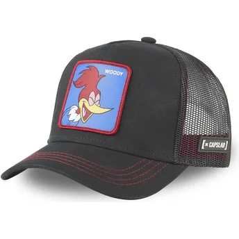 cepur-izliekta-truckeris-melns-snapback-woo2-kukijs-vudpekers-no-capslab