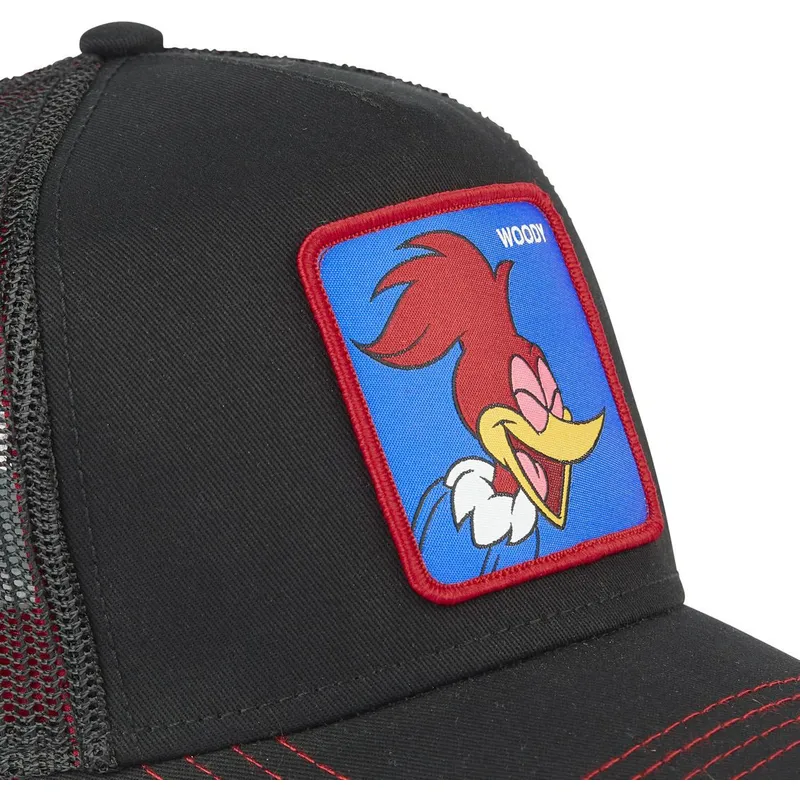 cepur-izliekta-truckeris-melns-snapback-woo2-kukijs-vudpekers-no-capslab