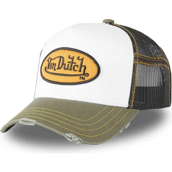 Casquette trucker blanche, noire et verte SUM YEL Von Dutch