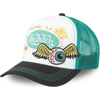 Gorra trucker blanca, verde y negra PAT GRE de Von Dutch