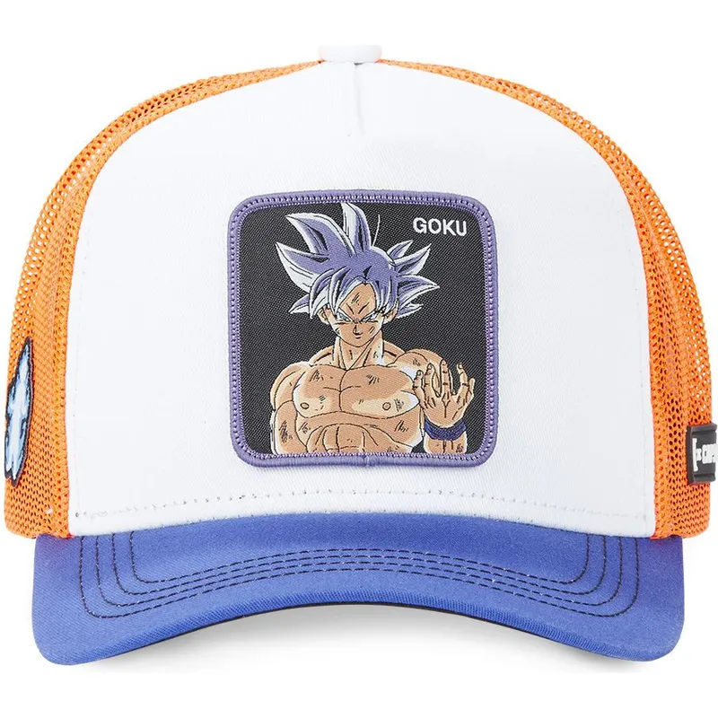 cepur-izliekta-truckeris-balts-snapback-ultra-instinct-ult3-son-goku-dragon-ball-no-capslab