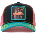 cepur-izliekta-truckeris-melns-snapback-rosa-squad-flamingoals-the-farm-no-goorin-bros