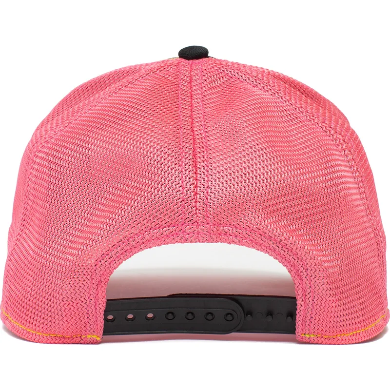cepur-izliekta-truckeris-melns-snapback-rosa-squad-flamingoals-the-farm-no-goorin-bros
