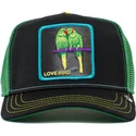 cepur-izliekta-truckeris-melns-snapback-love-bird-twitterpated-the-farm-no-goorin-bros