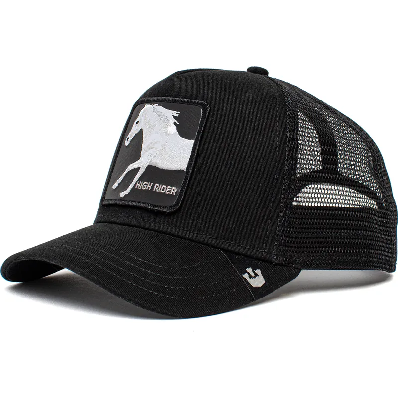 cepur-izliekta-truckeris-melns-snapback-high-rider-ride-high-the-farm-no-goorin-bros