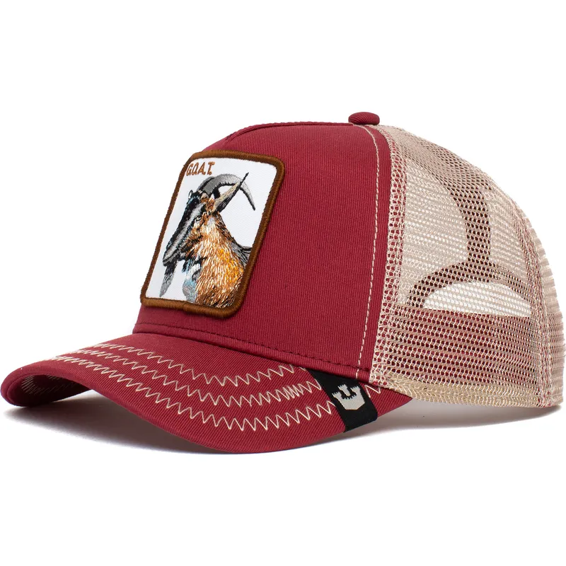 cepur-izliekta-truckeris-sarkans-snapback-goat-the-goat-the-farm-no-goorin-bros