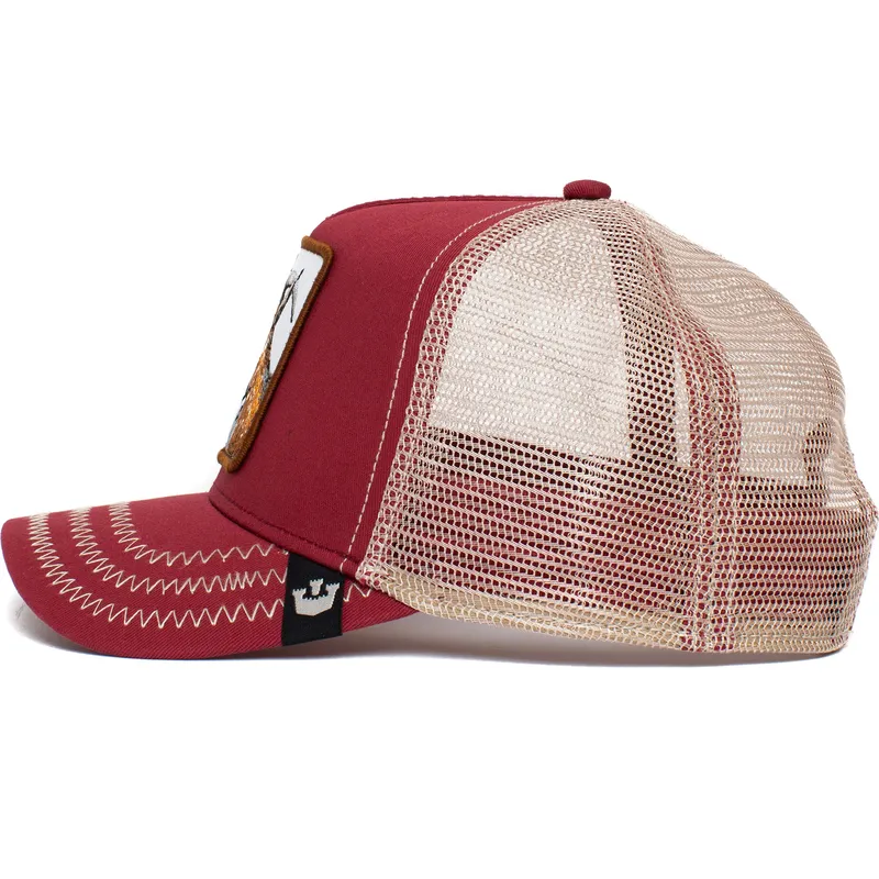 cepur-izliekta-truckeris-sarkans-snapback-goat-the-goat-the-farm-no-goorin-bros