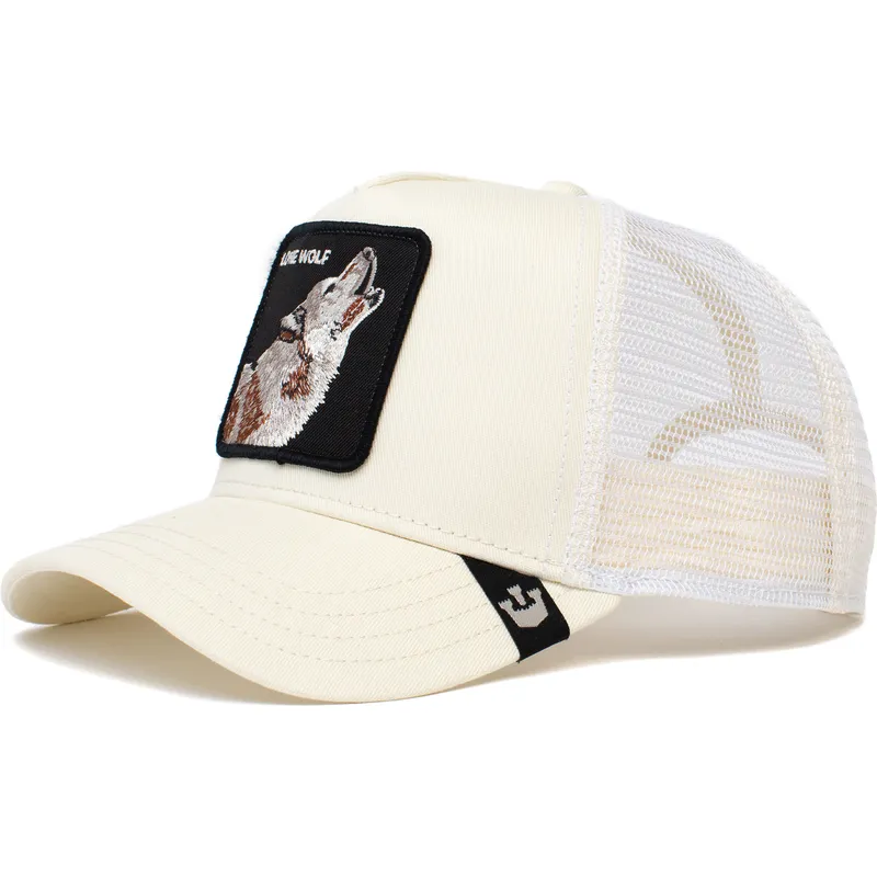 cepur-izliekta-truckeris-balts-snapback-the-lone-wolf-solitario-the-farm-no-goorin-bros