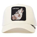 weisse-trucker-kappe-wolf-the-lone-wolf-lobo-solitario-the-farm-von-goorin-bros