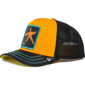 Gorra trucker naranja y negra estrella de mar Baby I'm A Star The Farm de Goorin Bros.