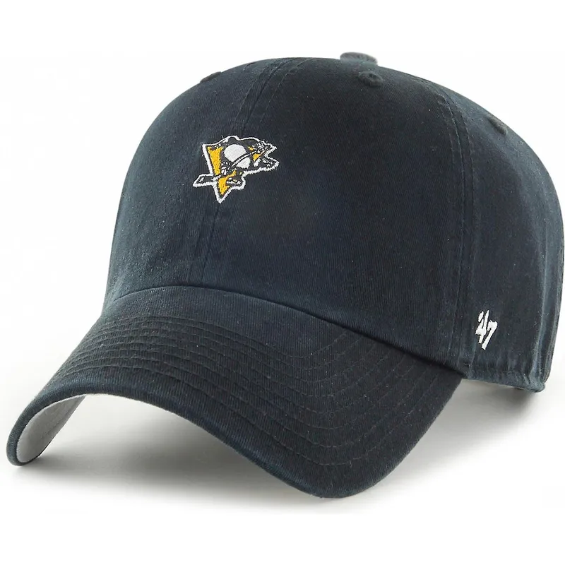 cepur-izliekta-melns-regulejams-clean-up-base-runner-no-pittsburgh-penguins-nhl-no-47-brand